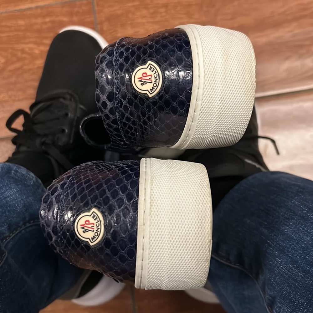 Moncler stunning slip on snakeskin and leather sneakers - Picture 9 of 13